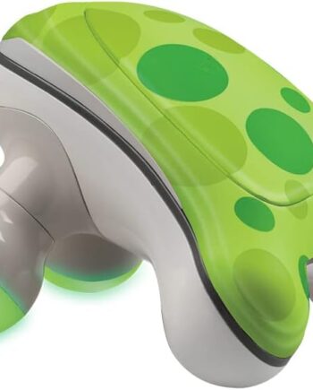 Mini Handheld Massager, Vibrating Electric Massager with Comfort Grip and LED Light, Batteries Included, Comes in variable colors, Green, Blue or Pink (Color May Vary)