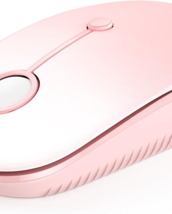 Wireless Mouse, USB C MacBook Wireless Mouse Dual Mode 2.4G Cordless Mice with  USB and Type C Receiver Compatible with PC, Laptop, MacBook, ipad-Gradient Pink
