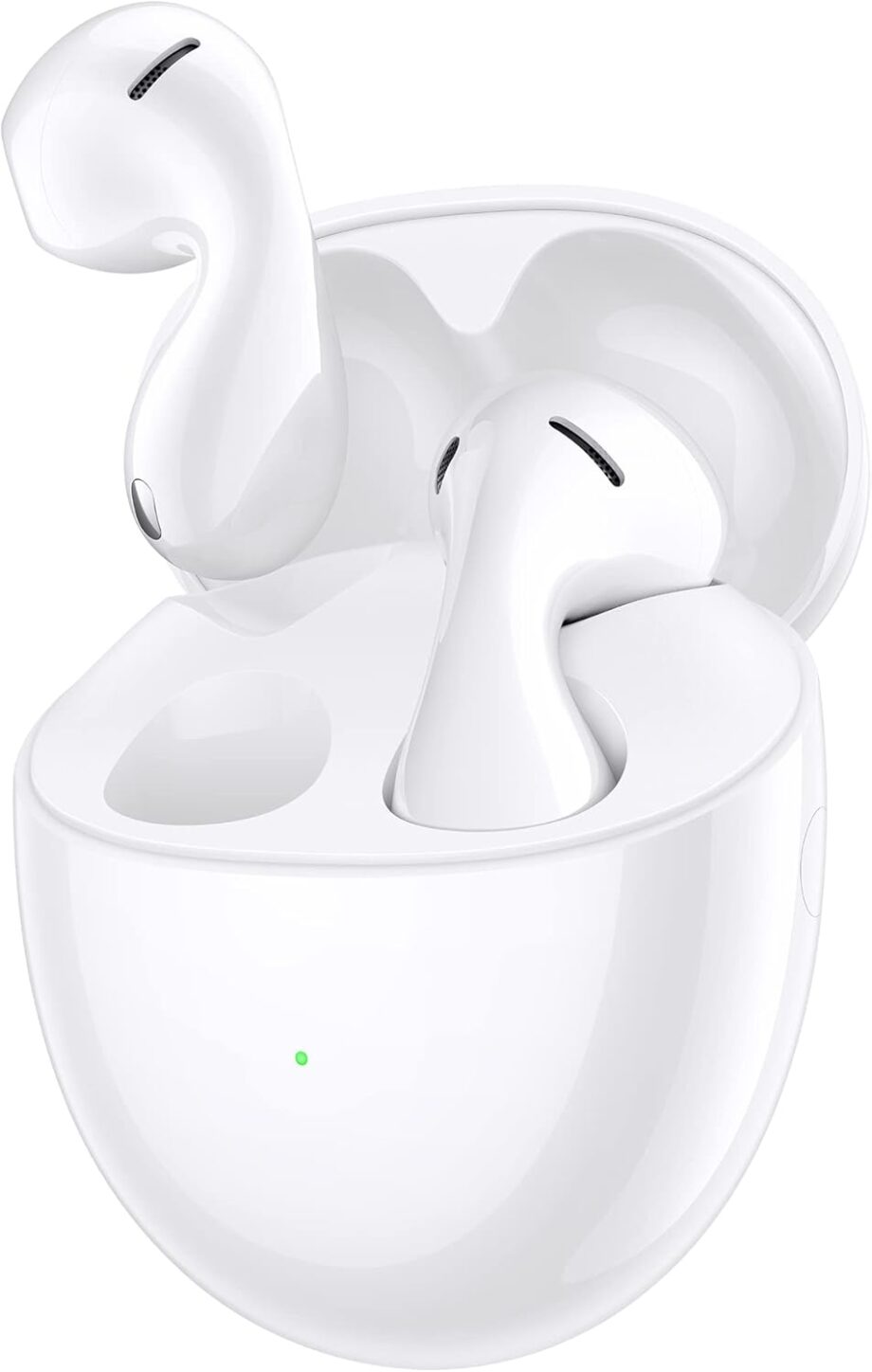 5 Wireless Ear - Bluetooth Earphones with Noise Cancelling - Curved in Ear Headphones with Optimal Fit - Long Battery Life and Water Resistant - Hi- (Ceramic White)