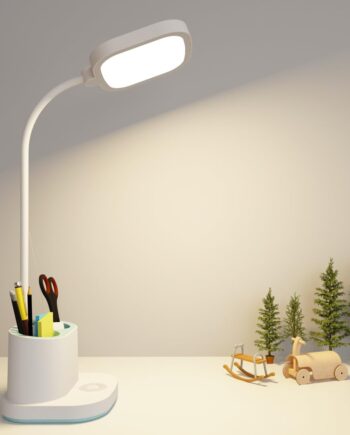 Desk Lamp  Desk Light 3 Reading Light Modes with Pen Holder for College Dorm Essentials, White