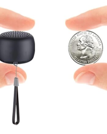 Tiny Speaker Smallest Mini Bluetooth Speakers Wireless with Remote Shutter, Hands-Free Call, Built-in Mic, , Black Little Portable Speaker Plays Podcasts in Hike, Rk, Biking, Gifts