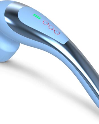 Vibration Electric Massager Cordless-Rechargeable Vibrating Handheld Personal Back Massagers Waterproof, Seven Massage Wand for Full Body-Blue