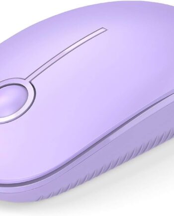 Wireless Mouse - 2.4G Slim Portable Computer Mouse with Nano Receiver, Less Noise Mobile Optical Mice for Notebook, PC, Laptop, Desktop-Purple