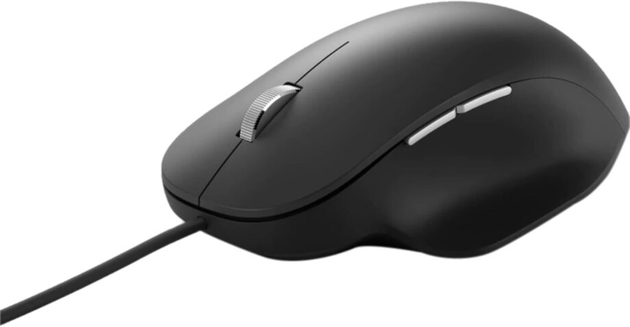 Ergonomic Mouse Black - Comfortable Ergonomic Design and Thumb Rest. Wired USB Mouse with 2 Programmable Buttons, Works for PC/Laptop/Desktop