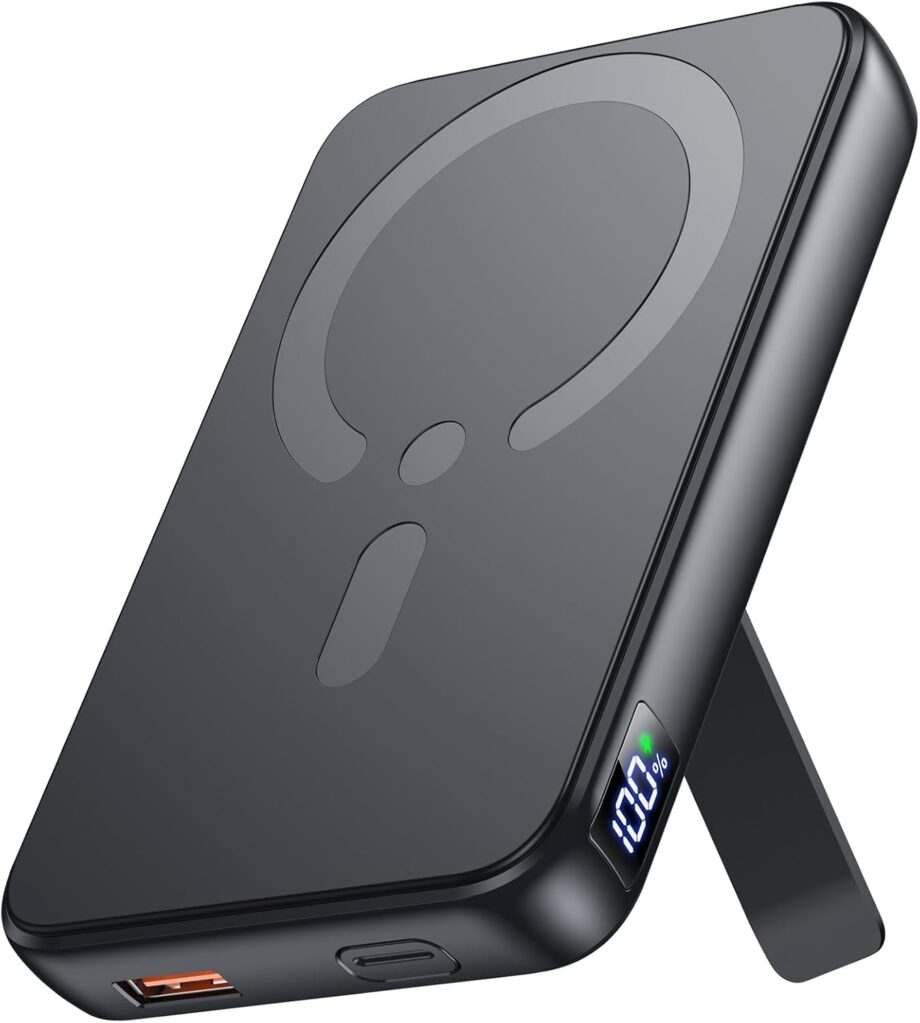 for  Portable Charger, 12000mAh Wireless Magnetic Power Bank with Stand and PD 20W USB C Fast Charging, for  Battery Pack Compatible with iPhone 16/15/14/13/12 Pro/Pro Max Series