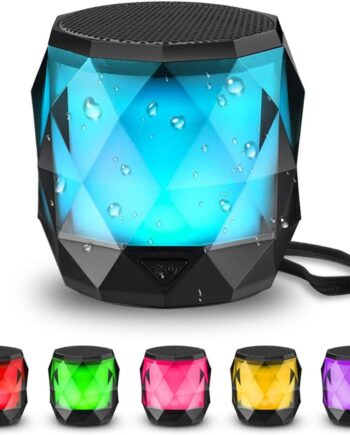 Portable Bluetooth Speaker with Lights, Night Light Wireless Magnetic Waterproof Speaker, 7 Color  Auto-Ching,,Perfect Mini Speaker for Shower, Home, Outdoor (Multicolor)