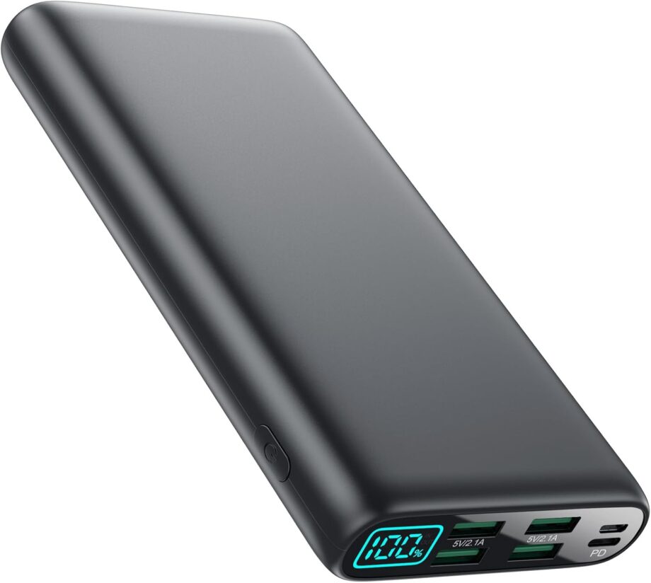 Portable Charger 38800mAh,LCD Display Power Bank,5 USB Outputs Battery Pack Backup, USB-C in&out Dual Input Phone Charging Compatible with iPhone 16/15/14/13 Pro/12,