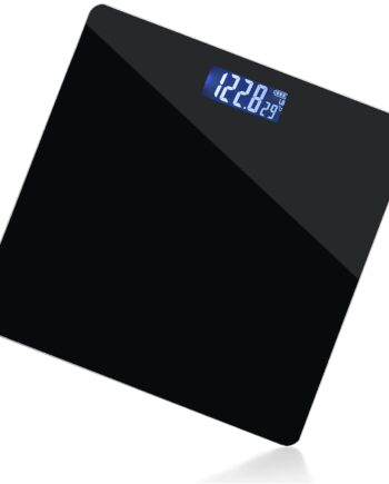 Digital Body Weight Bathroom Scale Smart Scale Step-on Technology with Easy Read LCD, Up to 400 Pounds Perfect Digital Home Scale,10 Inch Black Highly Accurate Scale for Body Weight