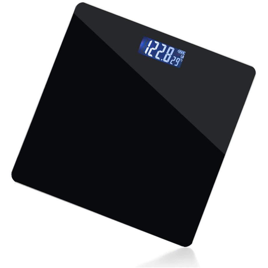 Digital Body Weight Bathroom Scale Smart Scale Step-on Technology with Easy Read LCD, Up to 400 Pounds Perfect Digital Home Scale,10 Inch Black Highly Accurate Scale for Body Weight