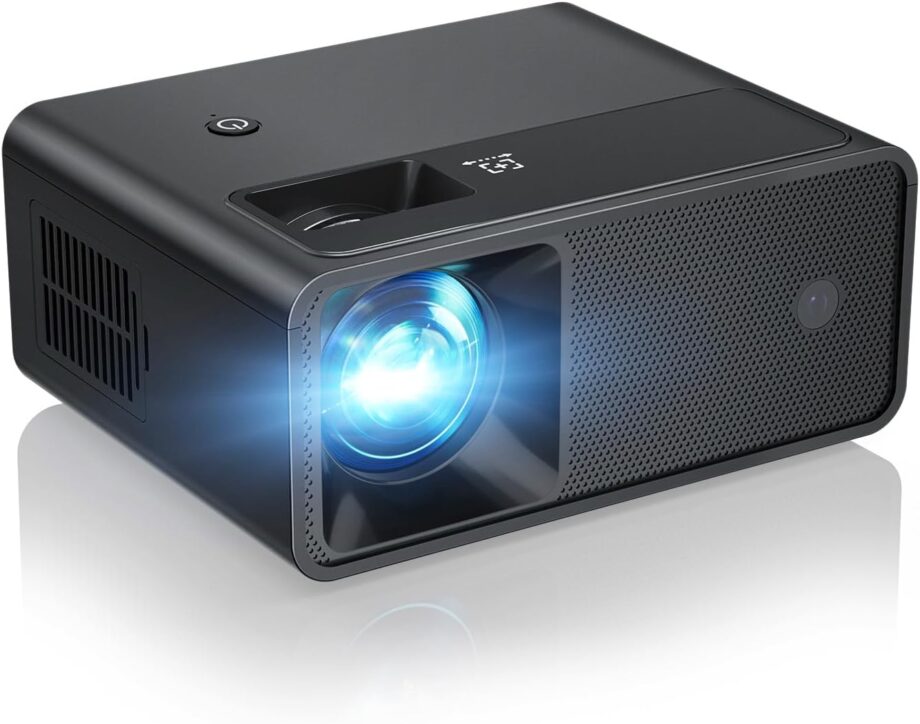 Mini Projector, 2025 Upgraded Full HD 1080P Support Video Projector, Portable Small Movie Projector, Compatible with iOS/Android/Windows/TV Stick/Box/USB