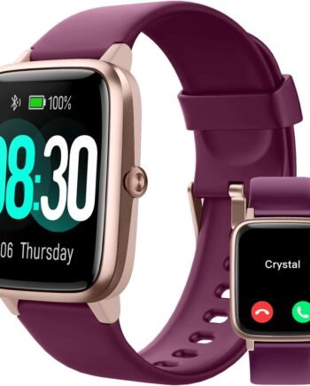 Smart Watch for  and  Phones (Answer/Make Calls), Watches for Women  Waterproof Smartwatch Fitness Tracker Watch with Heart Rate/Sleep Monitor Steps Calories Counter (Dark Purple)