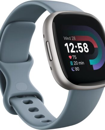 4 Fitness Smartwatch with Daily Readiness, GPS, 24/7 Heart Rate, 40+ Exercise Modes, Sleep Tracking and more, Waterfall Blue/Platinum, One Size (S & L Bands Included)
