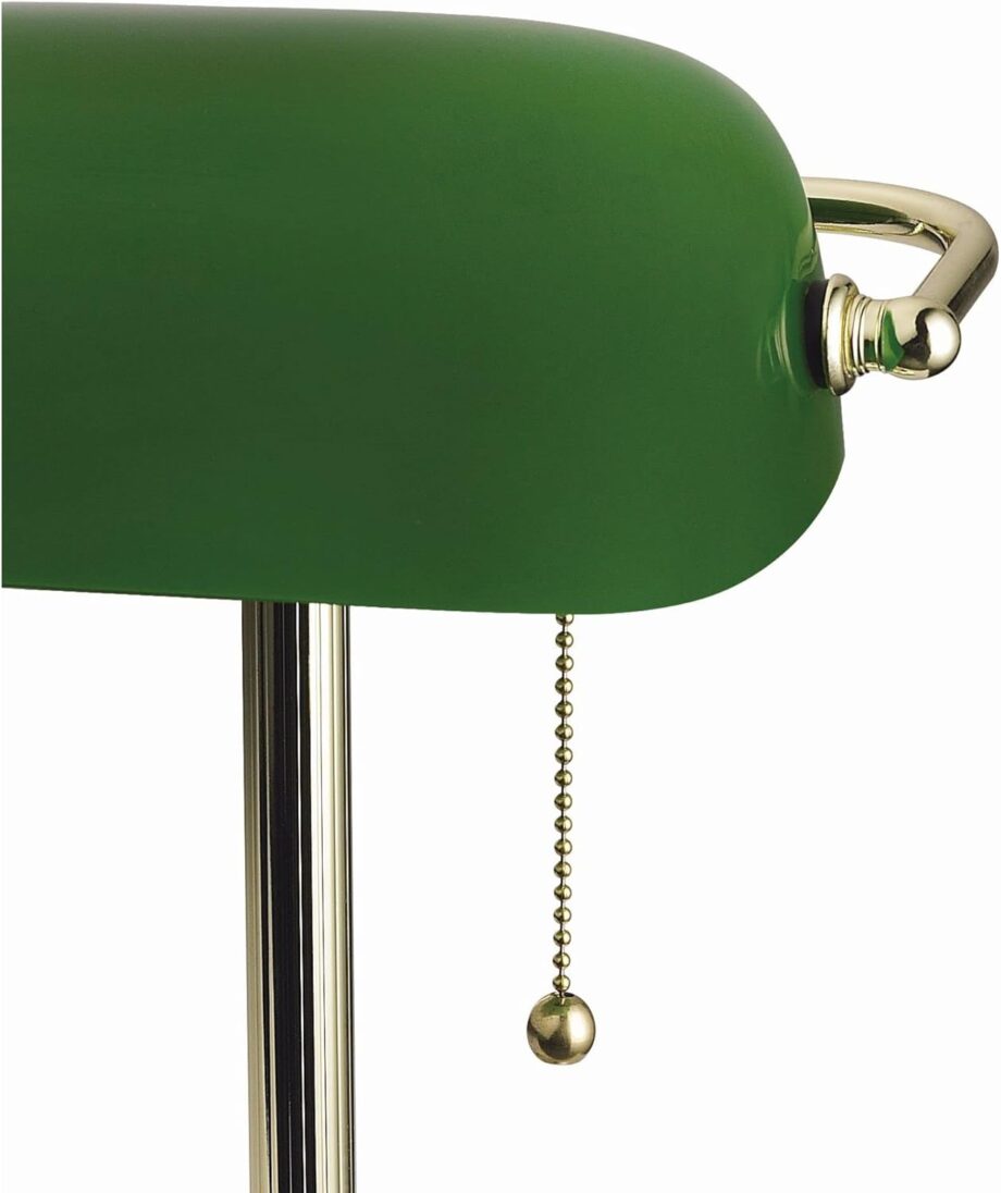 Traditional Desk Lamp, Green, Smart Home Capable for Home Office, Dorm, Apartment, Corded with Adjustable Lighting