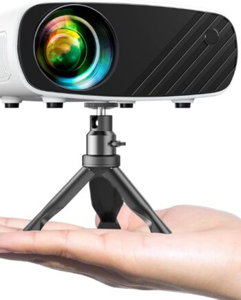 Mini Projector for iPhone,  Upgraded 1080P HD Projector, 8000L Portable Projector with Tripod, Movie Projector Compatible with Android/iOS/Windows/TV Stick/USB