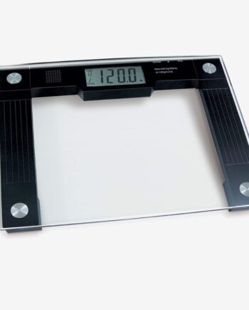Extra Wide Talking Scale-Visual & Voice Display Scale- 550 Pounds Max-Tamper Glass-Extra Wide Width-Large LCD Display-Tap On & Off Auto Function