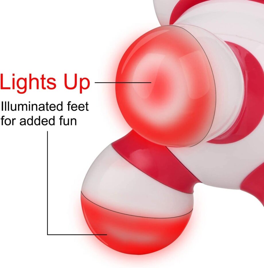 Handheld Massager Mini Portable Vibrating Body Massager with LED Light for Hand Head Neck Back Legs Arms Pain Release, Battery Operated, Easy Hand Grip