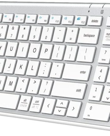 BK10 Bluetooth Keyboard, Universal Bluetooth 5.1 Wireless Keyboard with Number Pad, Ergonomic Design, Multi-Device Compatibility, Stable Connection for Mac, iPad, iPhone, Android, Windows