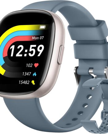 Smart Watches for Men Women Fitness: Fitness Tracker with Blutooth Call 24H Heart Rate  Sleep Monitor  Waterproof 120+ Sport Mode Smartwatch Compatible with   Phones (Blue Gray)