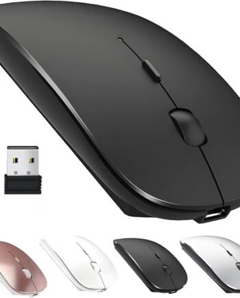 Bluetooth Mouse,Rechargeable Wireless Mouse for MacBook Pro/MacBook Air/Laptop/PC/Mac/iPad pro/Computer,Bluetooth 5.2 + 3.0 +2.4G USB Receiver