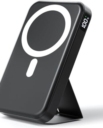 Magnetic Portable Charger, 10000mAh Wireless Power Bank with 20W USB-C Fast Charging, Foldable Stand & LED Display Magnetic Battery Pack, Compatible with iPhone 16/15/14/13/12 All Series