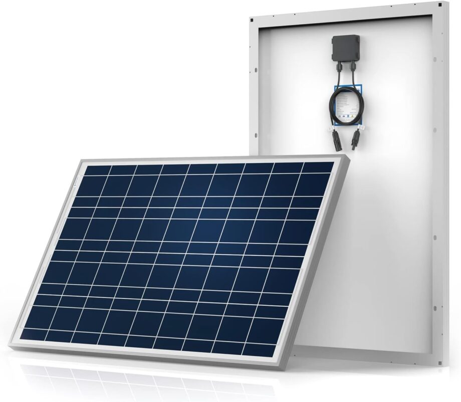 ACOPOWER Solar Panel 100 Watt 12 Volt PV Module High-Efficiency Polycrystalline Power Charger for Car RV Marine Boat Rooftop Charging Home Farm Camping Battery Caravan and Other Off-Grid Applications