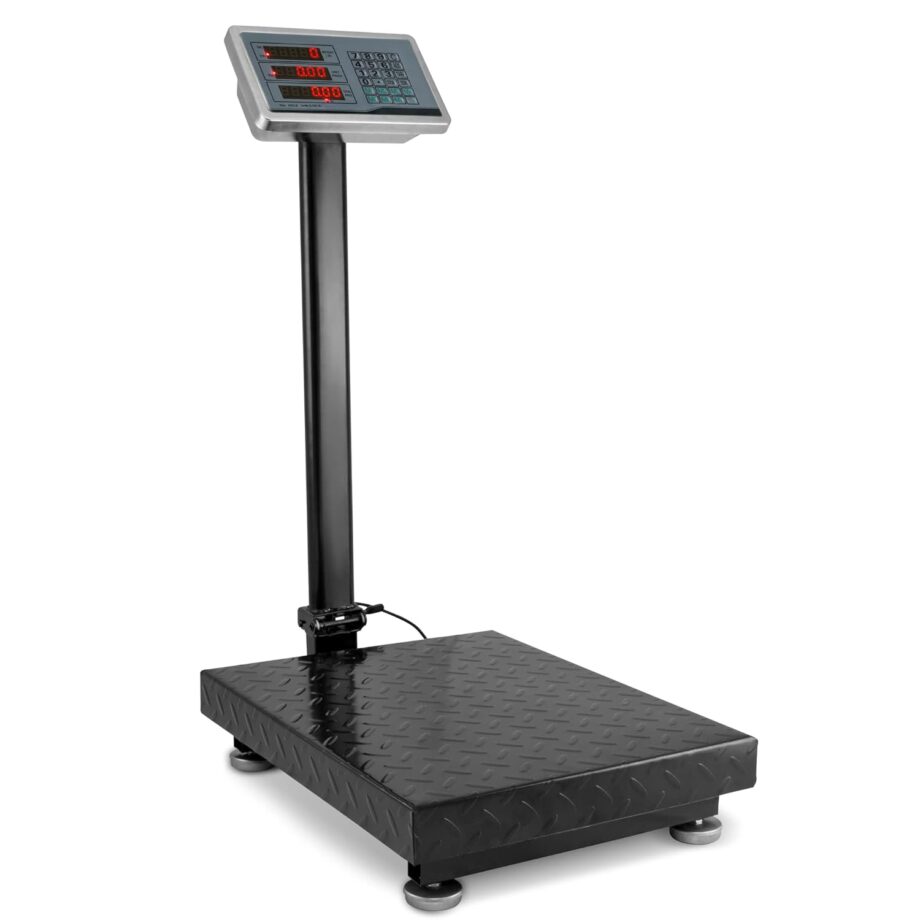 Industrial Scale, Platform Scale, 600 LB, Large, Weight Machine for Luggage, Shipping, Packages, Floor, Commercial, Heavy Duty, Box, Postal, Laundry, Warehouse, Luggage Weighing, Digital