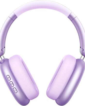 Wireless Over Ear Headphones, Noise Canceling Bluetooth 5.3 Headphones with Microphones,Hi-Res Audio,48H Playtime,Foldable,Breathable Soft Earpads for iOS/Android/Samsung/PC-Purple