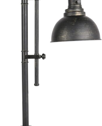 Rustic Desk Lamp Black Adjustable, Industrial Style Metal Task Lamp 25"-29", Vintage Work Lamp, Farmhouse Reading Lamp in Aged Bronze Finish,  Certificate