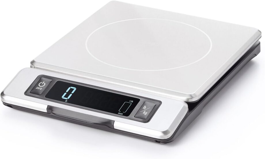 11 Pound Food Scale with Pull-Out Display, Stainless Steel