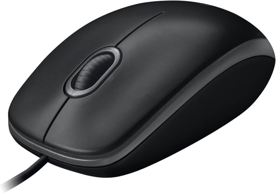 M100 Corded Mouse – Wired USB Mouse for Computers and Laptops, for Right or Left Hand Use, Black