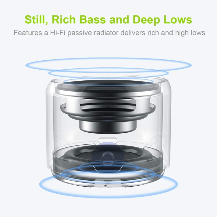 A106 Portable Mini Bluetooth Speaker, Enhanced Bass and High Definition Sound, Portable Design, for , ,,Laptops and More (Rosegold)