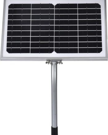 10 Watt Solar Panel Powered Charger Kit + Tubular Mount Bracket for Automatic Gate Opener, Electrical Fence, etc