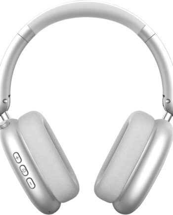 Wireless Over Ear Headphones, Noise Canceling Bluetooth 5.3 Headphones with Microphones,Hi-Res Audio,48H Playtime,Foldable,Breathable Soft Earpads for iOS/Android/Samsung/PC-Silver