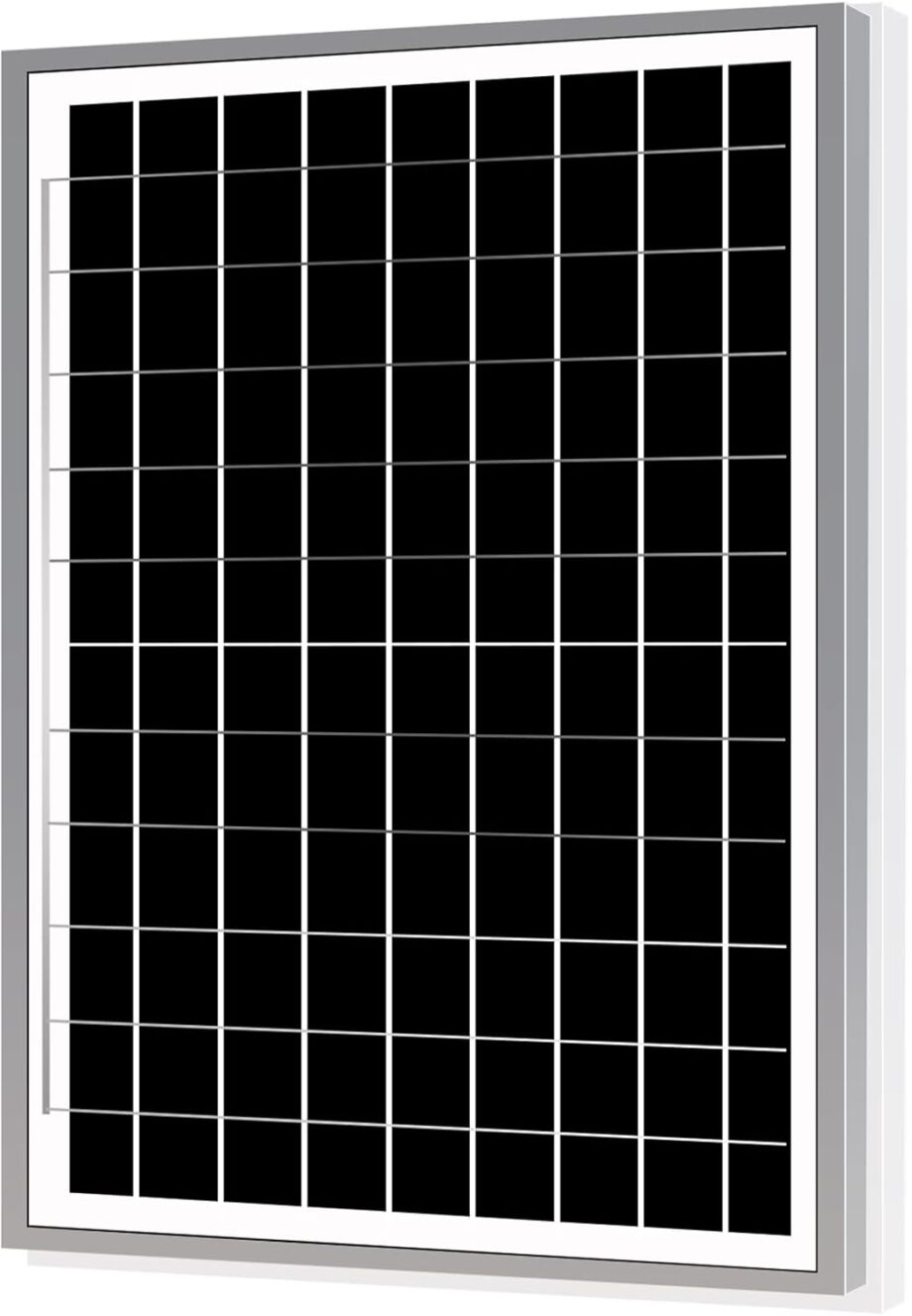 15W monocrystalline Solar Panel, to Charge 12V Battery for Chicken House Fan, Dog House Fan Greenhouse Fan, RV, Trailer, ATV car, or to Power 12V Light