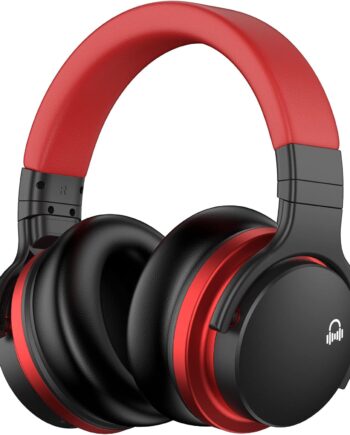 E7 Active Noise Cancelling Headphones Bluetooth Headphones Wireless Headphones Over Ear with Microphone Deep Bass, Comfortable Protein Earpads, 30 Hours Playtime for Travel/Work, Black