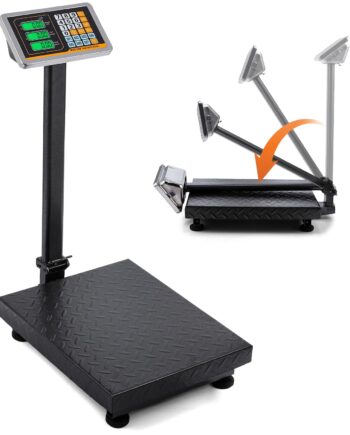 Digital Platform Scale 660LBs Heavy Duty Floor Scale KG/LB Switchable Postal Shipping Scale for Weighing Packages, Luggage, Suitcases, Boxes
