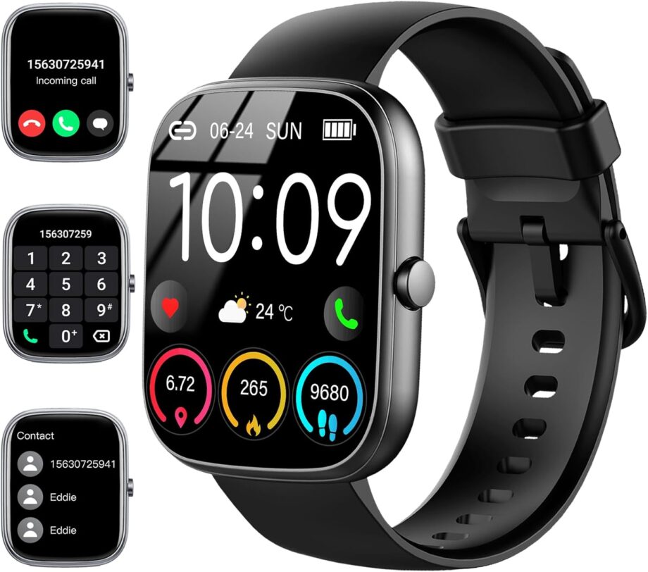 Smart Watch for Men Women (Answer/Make Call), 2024 HD 1.91"Smartwatch Fitness Activity Tracker, 110+ Sports  Waterproof, Heart Rate/Sleep Monitor/Pedometer/Calories, Fitness Watch for