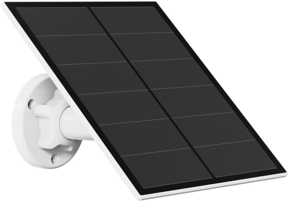 5W Solar Panel for Security Camera Outdoor, 5V USB Solar Panel Charger Compatible with Rechargeable Battery Powered Cam, Camera Solar Panel with IP65 Waterproof, 9.8ft Cable, 360° Adjustable Bracket