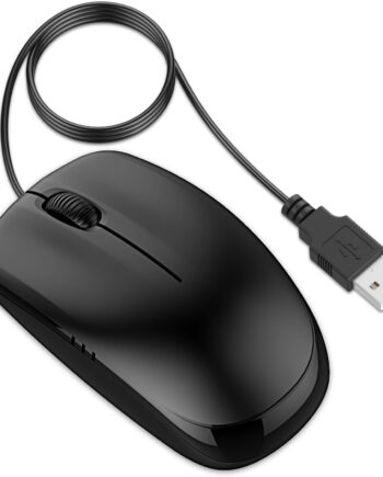 3-Button Wired USB Optical Mouse Mice (Black) - 0776