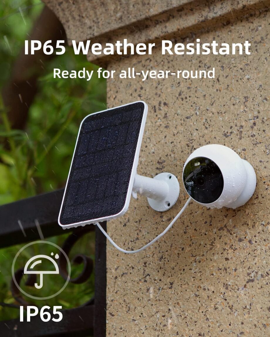 3W Portable Solar Panel for Security Camera Outdoor Wireless, Solar Battery Camera Charger with 10ft Cable and Adjustable Bracket, IP65 Waterproof