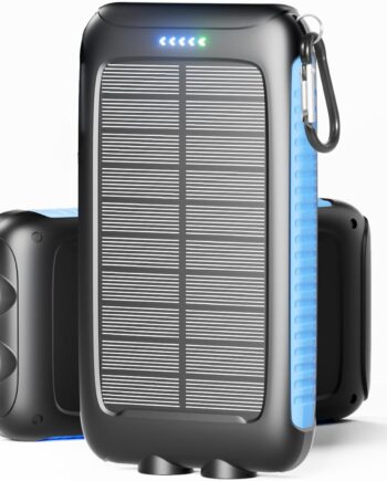 Solar Charger Power Bank 49800mAh - Portable Fast Charging Power Bank with Type-C & Dual USB Ports, Compatible with iPhone, Samsung & More, Waterproof Solar Panel for Camping, Hiking, and Outdoor Use
