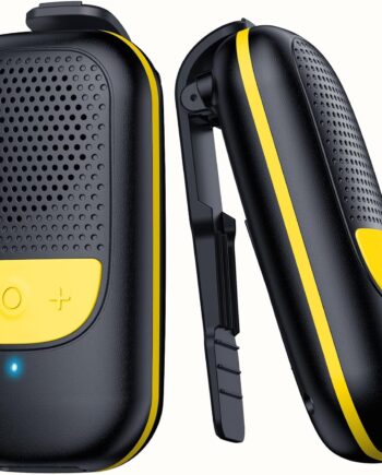 Bluetooth Speaker, Clip-On Portable Speaker with Built-in Mics for Hands-Free Music and Calls, Up to 10 Hours Battery Life,Mini Outdoor Waterproof Speaker Gifts for Women/Men - Black
