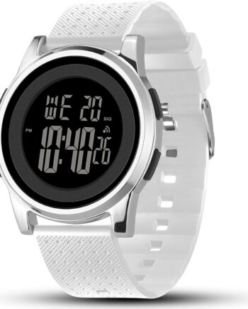 Mens Watch Ultra-Thin Digital Sports Watch Waterproof Stainless Steel Fashion Wrist Watch for Men Women