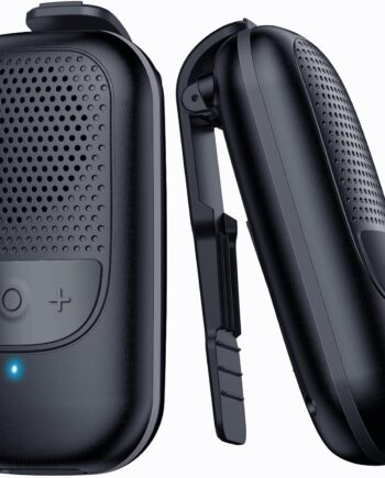 Bluetooth Speaker, Clip-On Portable Speaker with Built-in Mics for Hands-Free Music and Calls, Up to 10 Hours Battery Life,Mini Outdoor Waterproof Speaker for Working,Running-Black