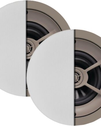 Pr of 6.5" Graphite Woofer Ceiling Speakers; 8 Ohms Impedance;  Frequy Response; 125W Power Handling; Thin-Bezel Grilles Held by