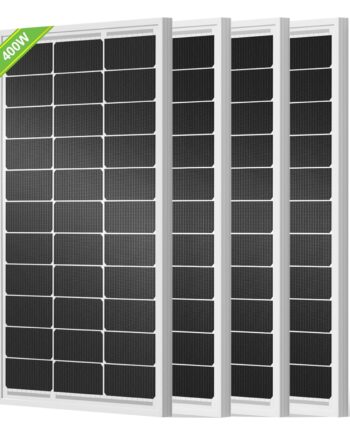 400W Solar Panels 4pcs 100 Watt 18V Monocrystalline Solar Panel Module for Off Grid PV Power for Home, Camping, Boat, Shed Farm, RV,12V Battery,2-Pack 2 * 100W
