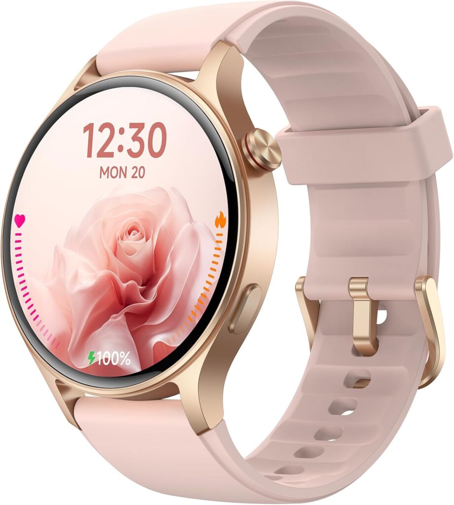 Smart Watch for Women,1.3"  Touchscreen Fitness Tracker, Make/Answer Calls, Heart Rate  Monitor,  Waterproof, Sleep & Activity Tracking Smartwatch for  Phones