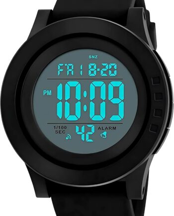 Men's Digital Watch, Sports Waterproof Watch LED Military Multifunction Outdoor Army Watches for Men