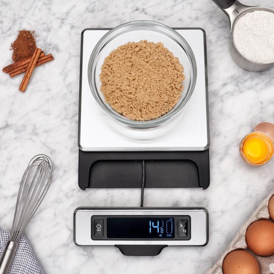 11 Pound Food Scale with Pull-Out Display, Stainless Steel