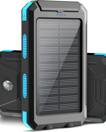 Solar Power Bank, Portable Charger 38800mah, Waterproof Battery Backup Charger, Solar Panel Charger with Dual LED Flashlights, Suitable for Outdoor Camping Travel